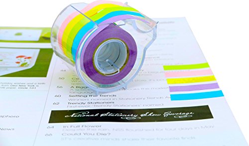 4A Roll Sticky Notes,Full Adhesive,Width x Length 0.4 x 315 Inches,Neon Pink/Orange/Green/Blue/Purple,5 Color/Roll,1 Roll/Pack,AAAA 4A PSS 9-5 NB