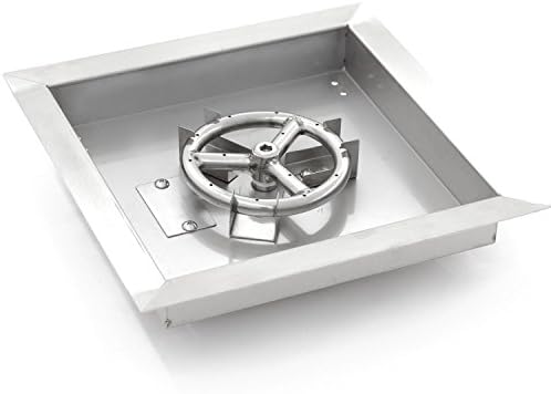 Alpine Flame 12-inch Square Drop-in Pan With 6-inch Natural Gas Ring Burner