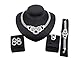 Iumer Four Sets Of Necklace Earrings Bracelet Ring Jewelry Set