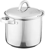 Oster Sangerfield Stainless Steel Cookware 5-Quart Pasta Pot w/Steamer &amp; Strainer Lid