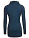 Ninedaily Women Tunic Tops Knot Classic Cowl Neck Ruched Front Long Sleeve Shirt