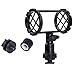 Microphone Shockmount Universal Holder Clip with Hot Shoe Mount Compatible with Shotgun Microphone AKG D230 Sennheiser MKH-416 ME66 Rode NTG-2 NTG-1 Audio-Technica AT-875R