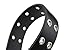 Belle Donne Black Belt Women Double Grommet, Grunge, Emo, Goth Punk Style, studded Double Holes, X Large
