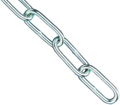 Faithfull FAICHCUT40Z Zinc Plated Steel Chain 4 mm Link Dia. x 2.5M (8ft 2 Inch) Length 120 kg Load Limit, silver