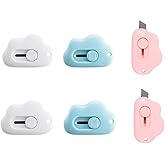 GYWHOOFT Pack of 6 Mini Utility Knife,Safety Box Cutter, Box Cutter Knife, Mini Retractable Letter Opener,Portable Utility Po