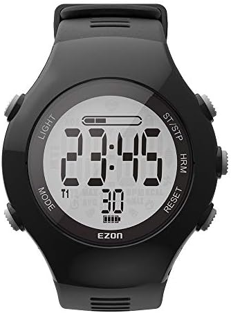 ランニングウォッチ スポーツウォッチ 心拍計 Ip67防水防塵 1 22インチ大盤面表示 メンズ ブラック 年間保証 フィリップス技術センサー