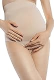 MD Maternity Underwear Activewear Pregnancy Shapewear Panties Belly Support Briefs NudeL