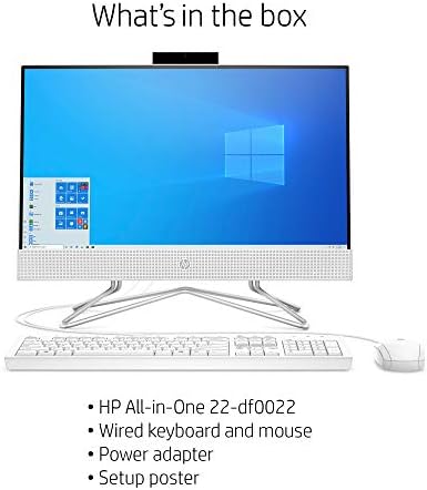 HP Pavilion All-in-One 22-inch Computer, AMD Athlon Gold 3150U, AMD Radeon Graphics, 4 GB RAM, 256 GB SSD, Windows 10 (22-df0022, Snow White) 8 HP Pavilion All-in-One 22-inch Computer, AMD Athlon Gold 3150U, AMD Radeon Graphics, 4 GB RAM, 256 GB SSD, Windows 10 (22-df0022, Snow White)