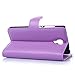 Ultra Slim Flip Bracket Cover Case for Huawei Mate 2 - Premium Soft PU Leather [ Wallet ] Case Cover for Huawei Ascend Mate 2 4G (Folio - Purple)