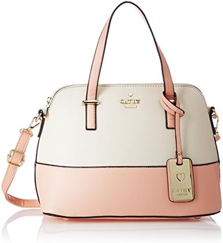 Cathy London Women's Handbag, Material- Syntethic Leather, Colour- Peach/Beige
