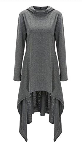 YONGM Women Loose Long Sleeve Hoodies Iregular Hem Sweatshirt 1 M