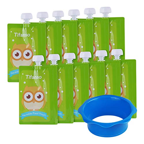 12 Pack 7 oz Reusable Baby Food Pouches Reusable Pouches for Baby