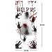 KD KIDPAR 6Pcs Halloween Window Door Decoration Covers Set, Includes 4Pcs 60x30” Window Clings&2Pcs 80x36” Door Posters with Scary Bloody Handprints, Indoor and Outdoor Décor for Party