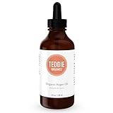Teddie Organics Pure Moroccan Argan Oil for Hair Face Skin - Virgin Organic Argan Oil Cold Pressed Unrefined