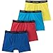 Calvin Klein Cotton Stretch Boys' Boxer Briefs (4 Pack) (Large, Blue-Red-SkyBlue-Green) L