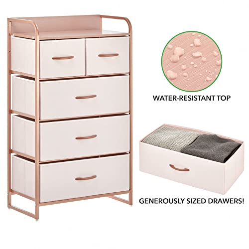 mDesign Tall Dresser Storage Chest Vanity Furniture Tower