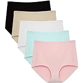 FallSweet No Show High Waist Briefs Underwear for Women Seamless Panties Multi Pack