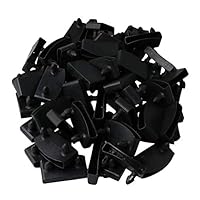 bstinay 50pcs Plastic Single End Caps Holders Replacement for Holding Wooden Slats Black