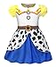 Jurebecia Little Girls Cowgirls Dress Halloween Costume Princess Fancy Dress Up Holiday Party Dresses Size 3T Yellow