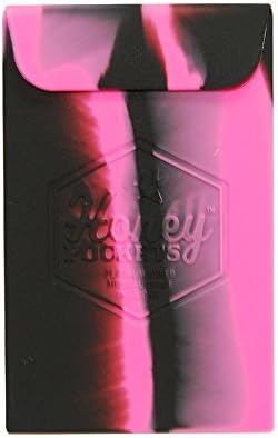 Honey Pockets Platinum Cured Nonstick Silicone Oil Wax Wallet Pouch - Pink / Black