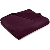Pinzon Velvet Plush Blanket - Full/Queen, Aubergine