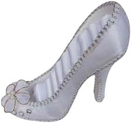 Satin Flower Shoe Ring Display HW214 (White)