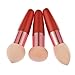 Lollipop Brush, Misaky 3PC Women Cosmetic Liquid Cream Foundation Concealer Sponge Lollipop Brush (Orange)