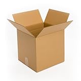 Pratt PRA0065 Recycled Corrugated Cardboard Double Wall Heavy Duty Cube Box with BC Flute, 12" Length x 12" Width x 12" Height, (Pack of 15) (Misc.)