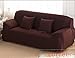 ANJUREN 1 Piece Sofa Couch Loveseat Chair Slipcover Cover Polyester Spandex Living Room Sofas Furniture Stretch Slip Covers Shield Protector (Sofa, Coffee)