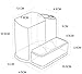Sooyee Acrylic Desk Supplies Organizer Holder, 3 Compartments Office Desktop Caddy, Multi-function Pen Pencil Cup Phone Remote Control Stationery Storage Box for Home, School, Classroom, Clear