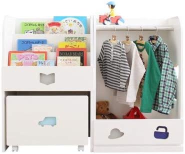 Amazon Co Jp ホワイト 2点セット 絵本ラック ハンガーラック 男の子向け 落書きが消せる ホワイトキッズ収納シリーズ ﾉｰﾌﾞﾗﾝﾄﾞ品 ホーム キッチン