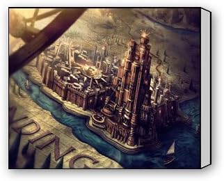 Scottshop Custom Game of Thrones Map Gallery Wrapped Canvas Print 20" x 16" Inch - Stretched and Framed Ready to Hang Bedroom/Living Room Decorations Canvas Wall Art