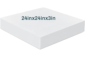 Frienda 1 Pack 3 x 24 x 24 Upholstery High Density Craft Foam Sheets Replacement Square Cut to Size Cushion Chair Padding, Suitable for Shipping, Packing, Cushion Foam, Mailing, Cosplay