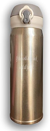 Artistic Word Stainless Steel Vacuum Funtainer Thermos Cup Leak Proof Simple Modern Boys Water Bottle For Hot And Cold Drinks Height 7.8 "diameter 2.9" 17oz