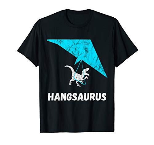 Hang Glider Saurus Funny Soaring Gliding Dinosaurs T-Shirt
