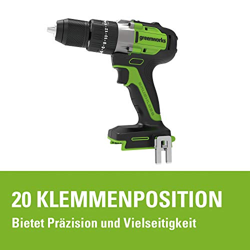 Greenworks Tools 24V Akkubohrer 60Nm Bürstenloser akkuschrauber mit LED Lichter, Chuck 13mm, 20 Drehmomentsatz… – Bild 5