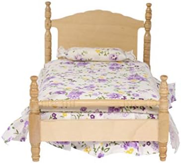 Miniature Dollhouse Bed Dolls House Furniture Queen Bed Light Brown 1 12 Scale Buy Online At Best Price In Uae Amazon Ae