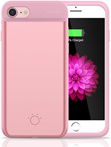 iPhone 8 / 7 / 6 / 6S Battery Case,Emishine Ultra Thin Rechargeable Charging Case for iPhone 8 / 7 / 6 / 6S (4.7") Case Battery with 3000mAh / Extend Battery Juice Pack (Rose Gold-4.7")