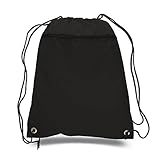 BagzDepot (12 Pack) Promotional Polyester Drawstring Backpack Sack Bag