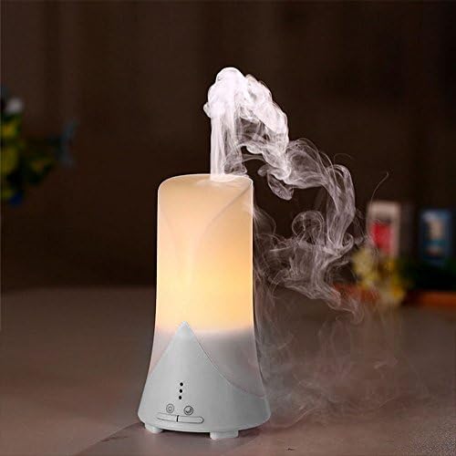 TERUTERU - Ultrasonic Humidifier USB Air Purifier Aroma Diffuser Spray with Time Setting, Cool Air Humidifier, Warm White LED Lamps (White)