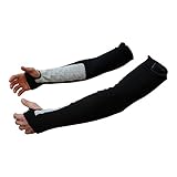 22" Black Kevlar Protective Arm Sleeves / Cut And Heat Resistant (1 Pair)