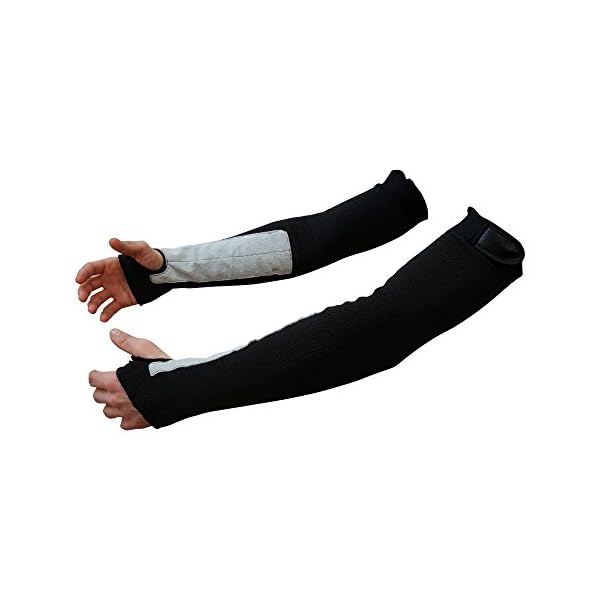 22” Black Kevlar Protective Arm Sleeves/Cut And Heat Resistant (1 Pair