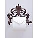 Comfify Fleur De Lis Cast Iron Toilet Paper Roll Holder - Cast Iron Wall Mounted Toilet Tissue Holder - European Victorian Design - 7.9x4.3x6.3 - with Screws and Anchors - Rust Brown