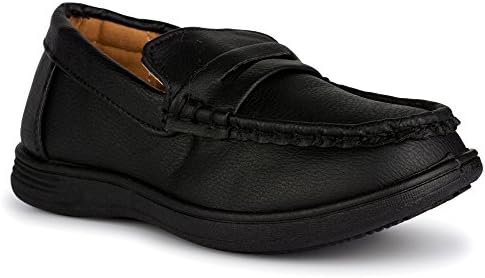 Chillipop Penny Loafers for Boys and Toddlers , Faux Leather, Slip-On Shoe Black (V3) 11 M US Little Kid