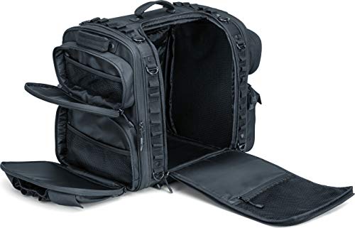 Kuryakyn 5284 Momentum Road Warrior Motorcycle Travel Luggage: Weather Resistant Seat/Trunk/Rack Bag with Sissy Bar Straps, Black