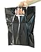 100 Merchandise Bags 9x12 Black, Die Cut Handles, No Gusset, Strong, Durable, and Tear Resistant Bags Perfect for Retail, Boutiques or Events