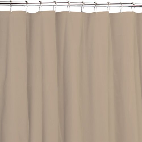 Heavy Duty Magnetized Shower Curtain Liner Mildew Resistant (Color Linen))