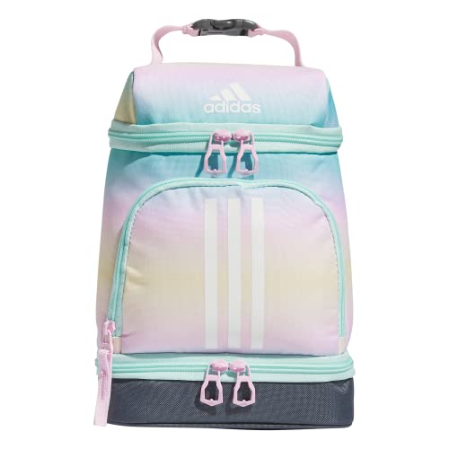 adidas Excel Isolierte Lunchtaschen, Lunch-Kühler mit Reißverschluss, Tasche für Eisbeutel und Clip, Temperaturregelung, Isolierung, Farbverlauf, Blit
