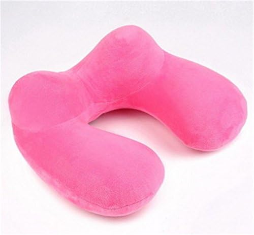 Supports the Head, Neck and Chin in Maximum Comfort in Any Sitting Position,Comfortable and Supporting Airplane Pillow, Plane Travel Pillow and Car Pillow (pillow A (pink))