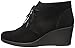 crocs Women's Leigh Suede Wedge Shootie Boot, Black, 8 M US